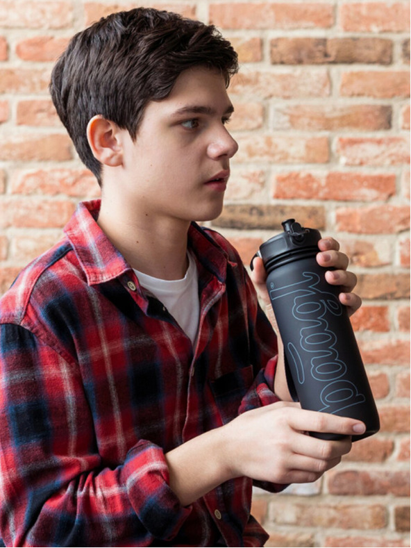 BAAGL  Черна бутилка за пиене от тритан, черна, 800 ml Baagl