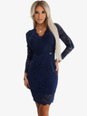 numoco Дантелена рокля с деколте - тъмно синьо Numoco