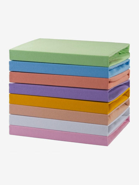 Kvalitex Джърси бебешки чаршаф 70х140см сьомга Kvalitex