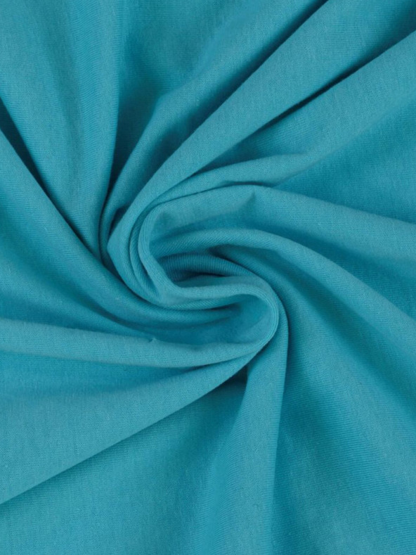 Kvalitex Джърси чаршаф за бебета 60х120см тюркоаз Kvalitex