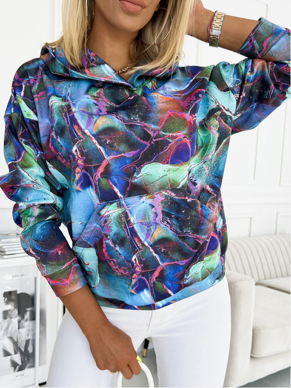 numoco Кенгуру с качулка - син мрамор Numoco