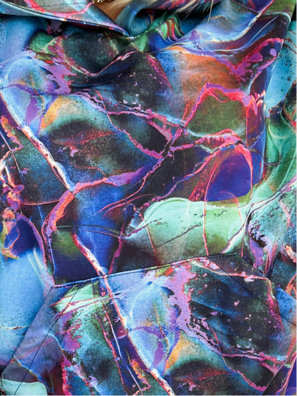 numoco Кенгуру с качулка - син мрамор Numoco