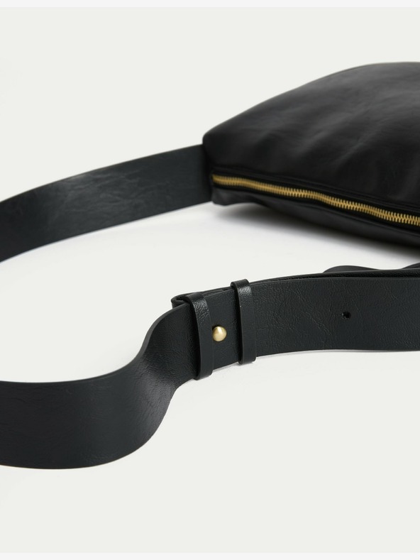 Marks & Spencer Чанта от изкуствена кожа с каишка Marks & Spencer черна