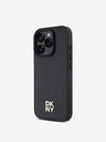 DKNY DKNY PU кожа с повтарящ се десен с логото Stack MagSafe заден капак за iPhone 16 Pro Black