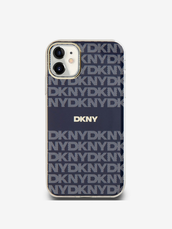 DKNY PC/TPU Повтарящ се модел с тонални ивици Magsafe заден капак за iPhone 11 Blue DKNY