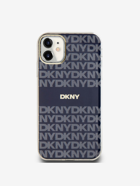 DKNY PC/TPU Повтарящ се модел с тонални ивици Magsafe заден капак за iPhone 11 Blue DKNY
