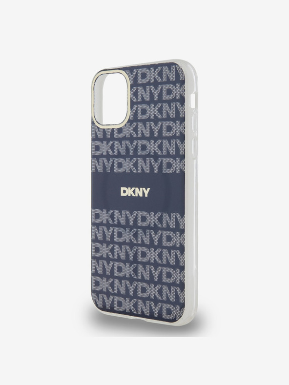 DKNY PC/TPU Повтарящ се модел с тонални ивици Magsafe заден капак за iPhone 11 Blue DKNY