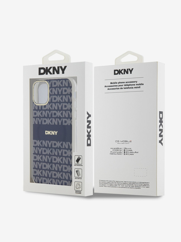 DKNY PC/TPU Повтарящ се модел с тонални ивици Magsafe заден капак за iPhone 11 Blue DKNY