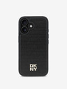 DKNY DKNY PU кожа с повтарящ се десен Stack Logo MagSafe заден капак за iPhone 16 черен