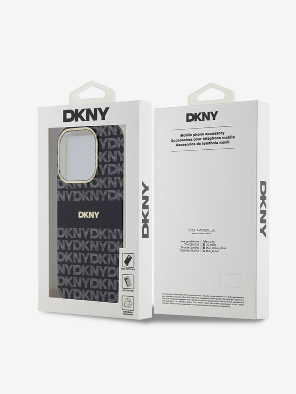 DKNY PC/TPU Repeat Pattern Tonal Stripe Magsafe Back Cover за iPhone 13 Pro Max Black DKNY
