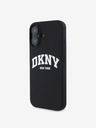 DKNY DKNY Течен силикон с лого на арката MagSafe заден капак за iPhone 16 черен