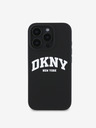DKNY DKNY Заден капак от течен силикон с лого на арката MagSafe за iPhone 16 Pro Max Black
