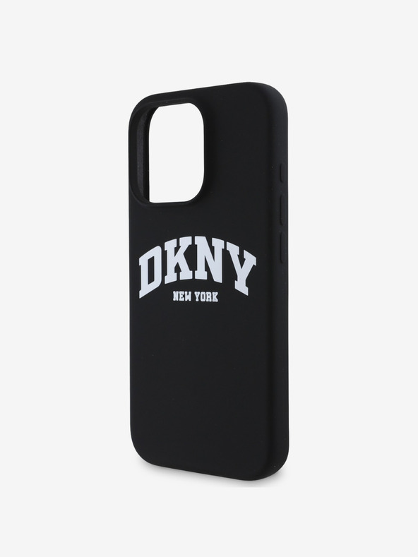 DKNY DKNY Заден капак от течен силикон с лого на арката MagSafe за iPhone 16 Pro Max Black