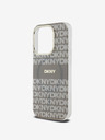 DKNY PC/TPU Repeat Pattern Tonal Stripe Magsafe Back Cover за iPhone 14 Pro Max Beige DKNY