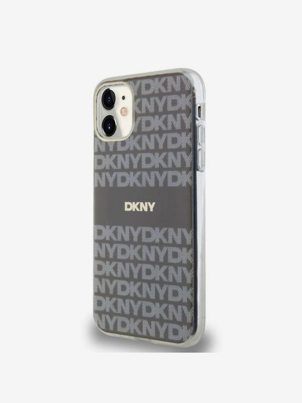 DKNY PC/TPU Повтарящ се модел с тонални ивици Magsafe заден капак за iPhone 11 Beige DKNY