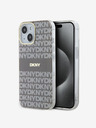 DKNY PC/TPU Repeat Pattern Tonal Stripe Magsafe Back Cover за iPhone 15 Beige DKNY