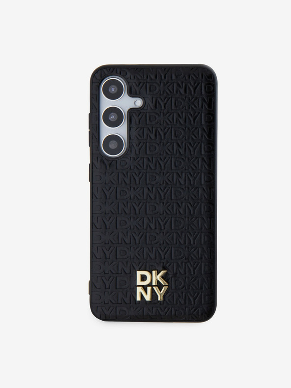 DKNY DKNY PU кожен капак с повтарящ се модел и лого Magsafe за Samsung Galaxy S24+ Black