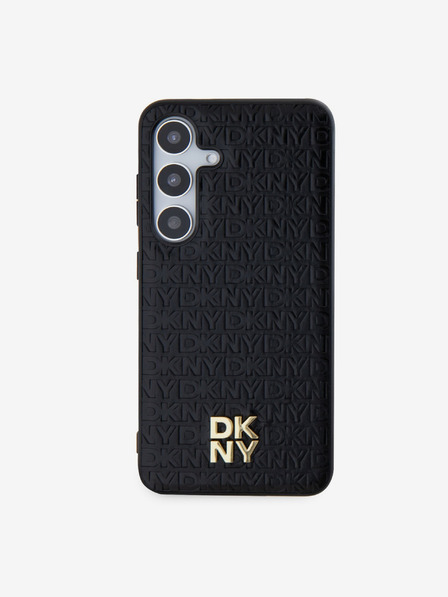 DKNY DKNY PU кожен капак с повтарящ се модел и лого Magsafe за Samsung Galaxy S24+ Black