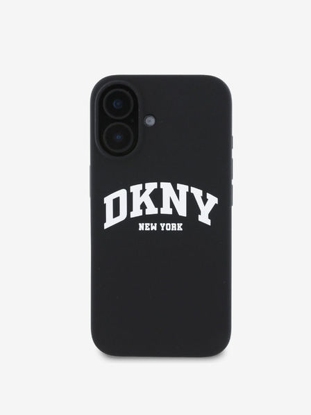 DKNY DKNY Течен силиконов капак с лого на арката MagSafe за iPhone 16 Plus Black