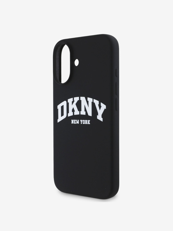 DKNY DKNY Течен силиконов капак с лого на арката MagSafe за iPhone 16 Plus Black