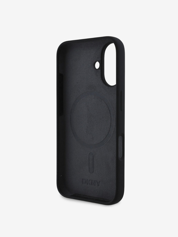 DKNY DKNY Течен силиконов капак с лого на арката MagSafe за iPhone 16 Plus Black