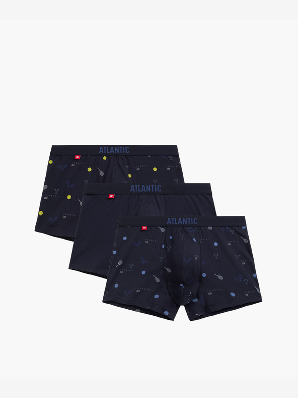 Atlantic Мъжки боксерки ATLANTIC 3Pack - тъмно сини