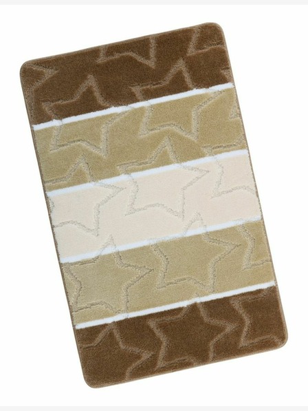 Bellatex Изтривалка за баня 60x100cm бежови звезди Bellatex