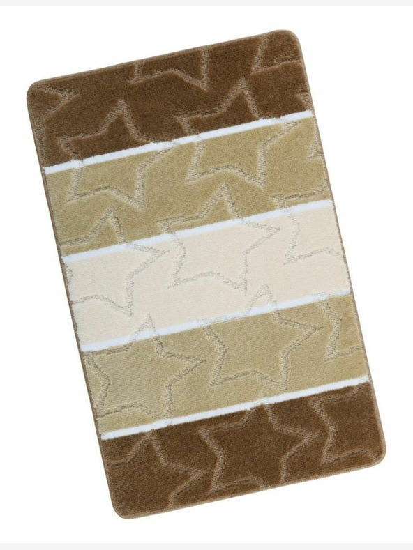 Bellatex Изтривалка за баня 60x100cm бежови звезди Bellatex