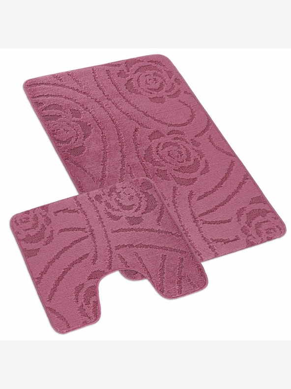 Bellatex Килимче за баня и тоалетна с розов люляк Bellatex