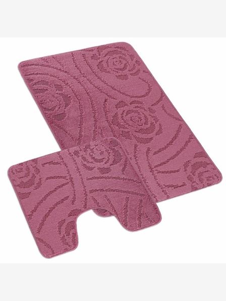 Bellatex Килимче за баня и тоалетна с розов люляк Bellatex