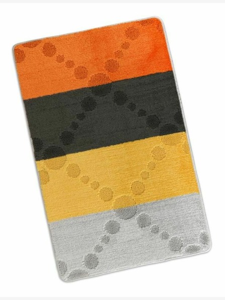 Bellatex Килимче за баня 60x100cm сиво и жълто Bellatex