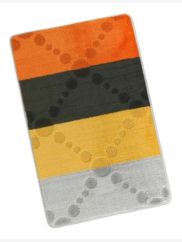 Bellatex Килимче за баня 60x100cm сиво и жълто Bellatex