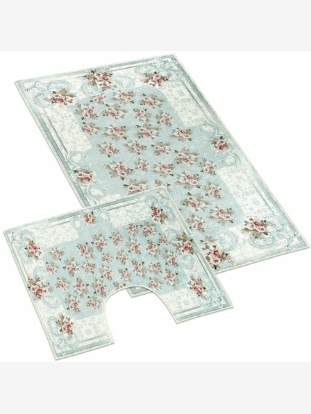 Bellatex Изтривалка за баня и тоалетна Ориент с роза 3D Bellatex