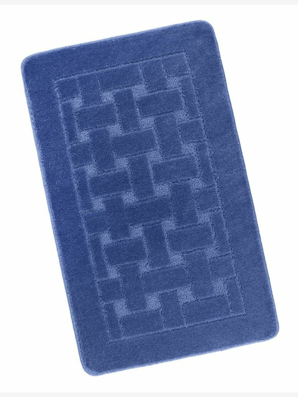 Bellatex Килимче за баня 60x100cm правоъгълници синьо Bellatex