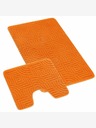 Bellatex Килимче за баня и тоалетна лабиринт оранжево Bellatex