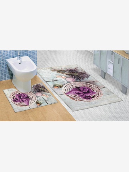 Bellatex Лавандула 3D Изтривалка за баня и тоалетна Bellatex