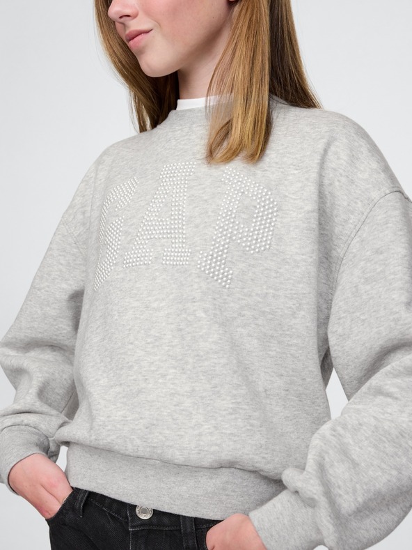 GAP Бебешки суитшърт с голям размер и лого GAP