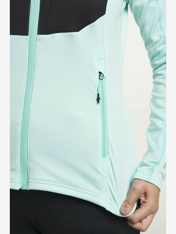 Tenson Дамски функционален суитчър Tenson Txlite с цял цип W Светло тюркоазено