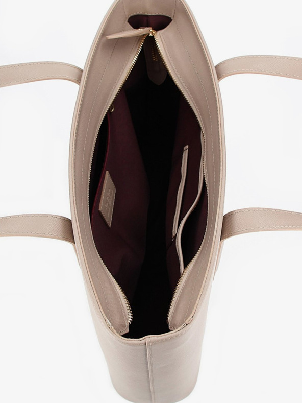 Elega Бежова дамска кожена чанта ELEGA Simone