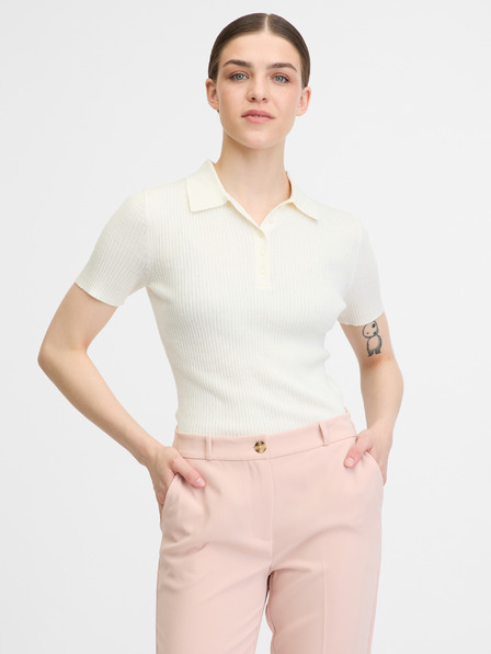 Orsay Бяла дамска тениска с къс ръкав ORSAY