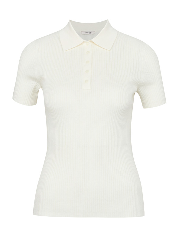 Orsay Бяла дамска тениска с къс ръкав ORSAY