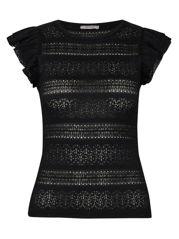 Orsay Черна дамска блуза ORSAY