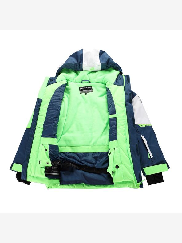 ALPINE PRO Детско ски яке с мембрана ptx snow ALPINE PRO DEARO неоново зелен гекон