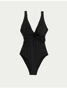 Marks & Spencer Оформящ коремчето бански с деколте Marks & Spencer черен