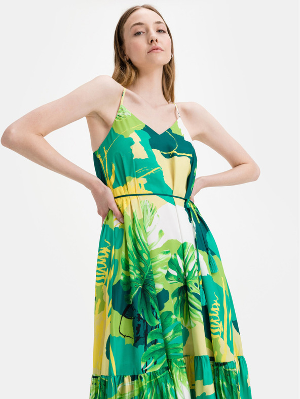 Guess Зелената рокля на Guess Angelica за жени