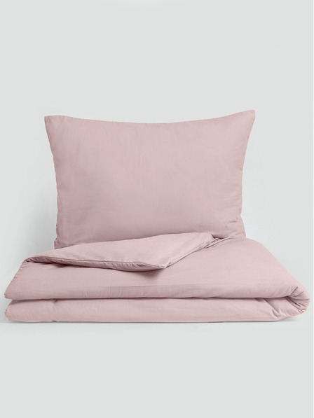 Kvalitex Удължено фланелено спално бельо за легло 140x220, 70x90cm розово