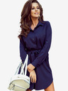 numoco Рокля с риза и копчета - тъмно синя Numoco
