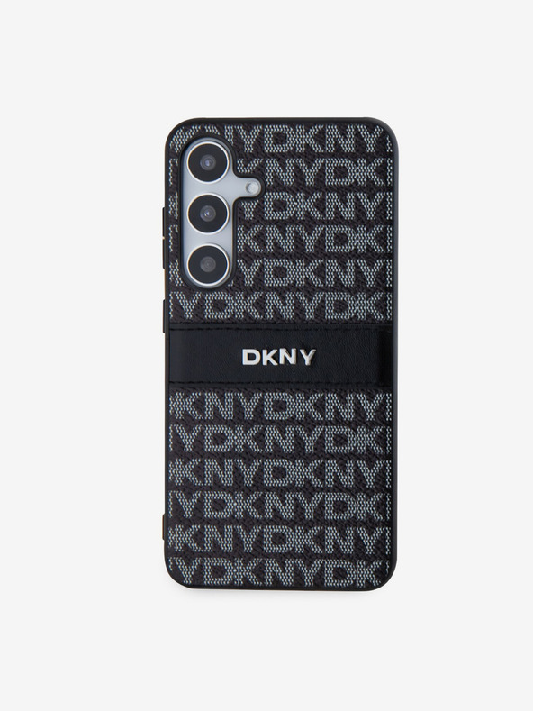 DKNY Заден капак от PC/TPU с повтарящ се десен ивици за Samsung Galaxy S24 Black DKNY
