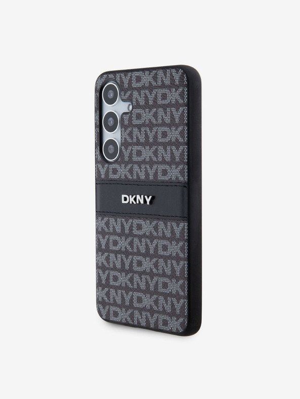 DKNY Заден капак от PC/TPU с повтарящ се десен ивици за Samsung Galaxy S24 Black DKNY