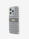 DKNY PC/TPU Repeat Pattern Tonal Stripe Magsafe заден капак за iPhone 13 Pro Beige DKNY